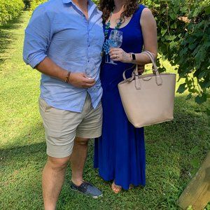 CK ROYAL BLUE SLEEVELESS MAXI DRESS